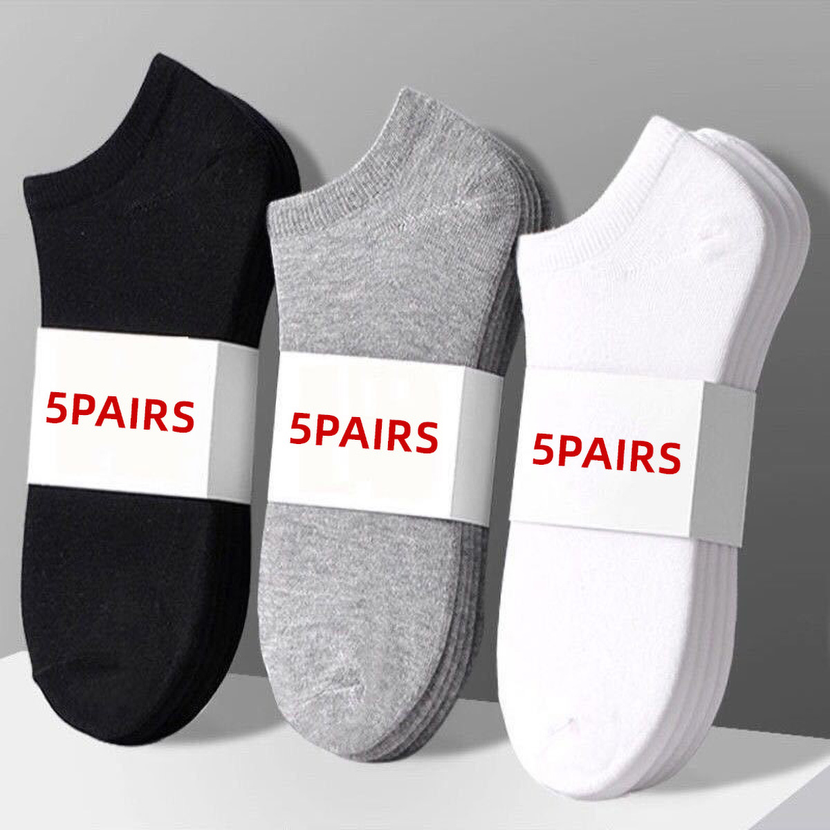 Women'S Ankle Accessories - 5 أزواج للجنسين عادية عادي اللون