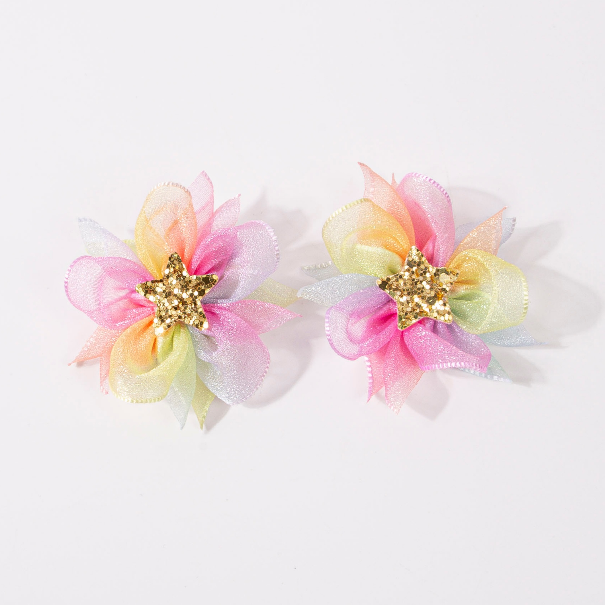 Women'S Accessories Rainbow Shops - مشابك شعر من الشيفون بألوان قوس