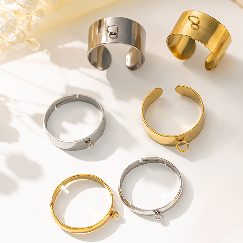 Women'S Accessories Rings - 5 قطعة/الوحدة الفولاذ المقاوم للصدأ الذهب