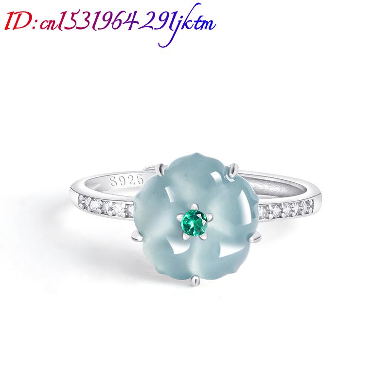 خواتم زهرة اليشم البورمي الأزر - مراجعة Women'S Accessories وسعره