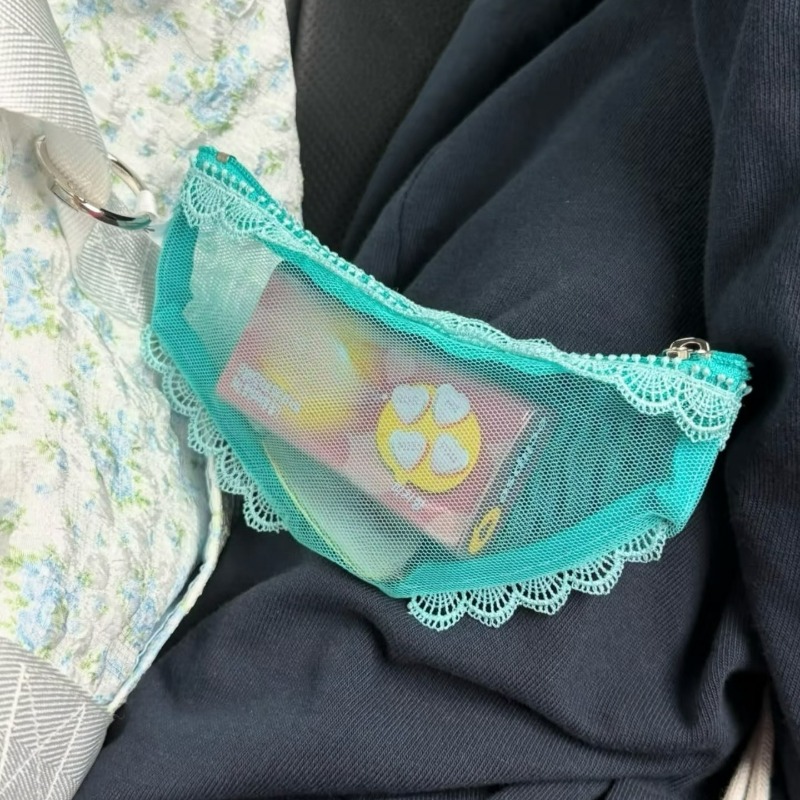 حقيبة تنظيم شفافة شبكية بسحاب  - مراجعة Women Accessories Clearance وسعره