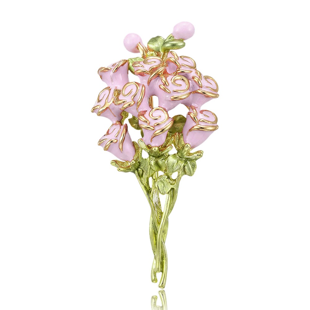 دبابيس زهرة الورد المطلية بالم - مراجعة Women Accessories Bouquet وسعره