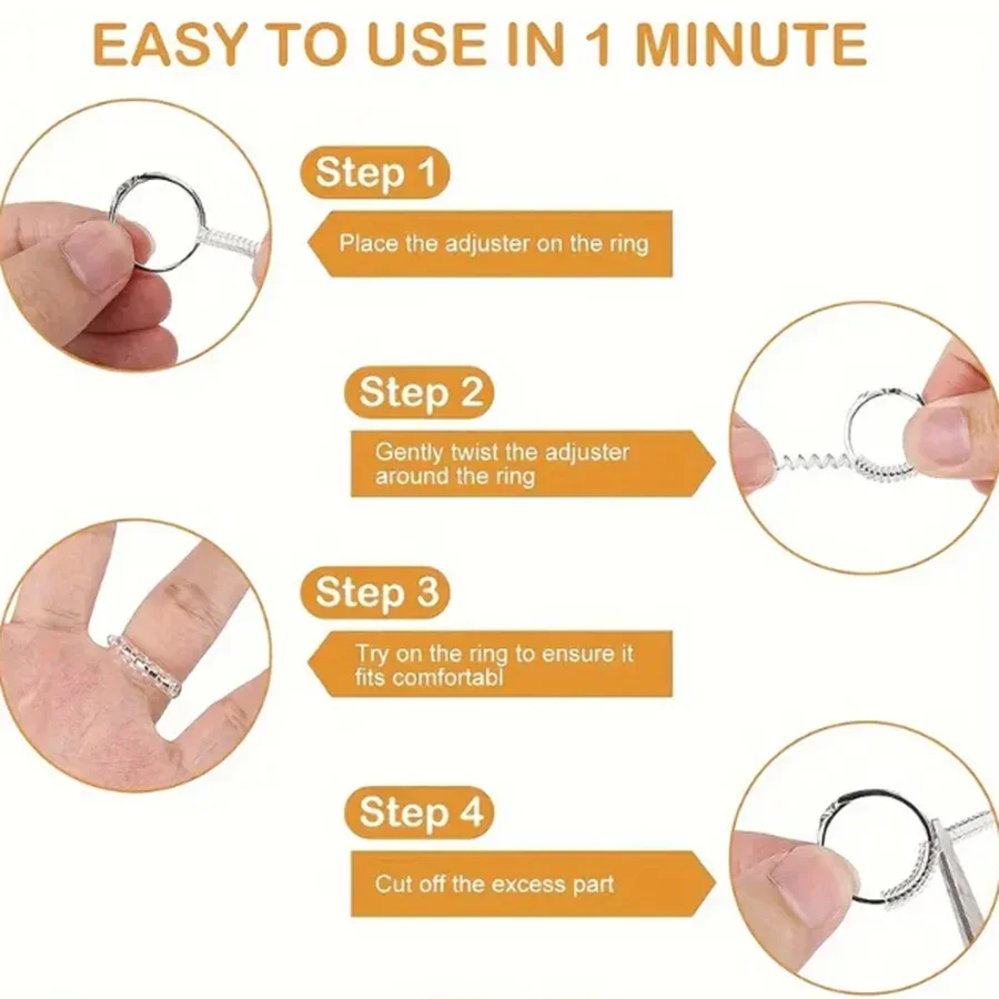4/8 قطع - أداة ضبط حجم الخاتم  - مراجعة Women'S Accessories Rings وسعره