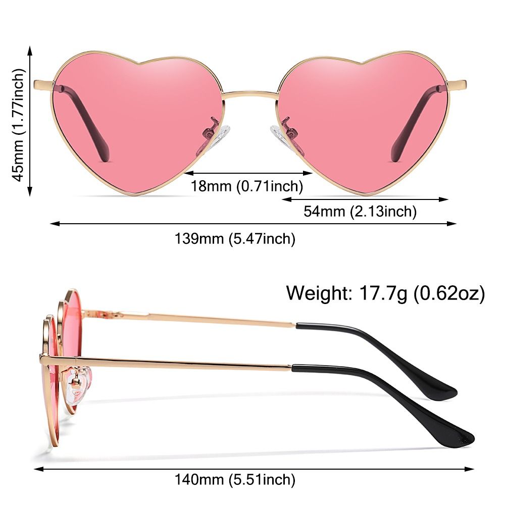 نظارات شمسية على شكل قلب ، ظلا - مراجعة Women'S Accessories In The 90S وسعره